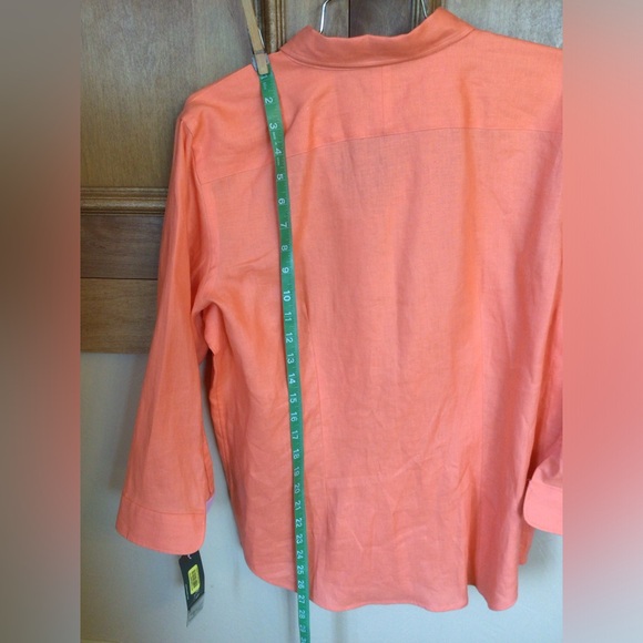 Ralph Lauren NWT 100% Linen button down 3/4 sleeve shirt. - Picture 7 of 7